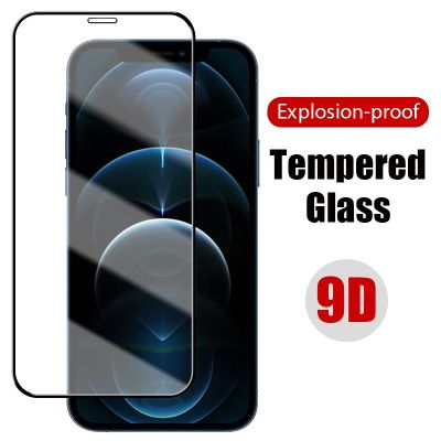 【NEW Popular】กระจกปกป้องป้องกันเต็มพื้นที่บนฟิล์มป้องกันหน้าจอ Max สำหรับ iPhone 11 Pro X XR XS 7 8 6 6S Plus 12