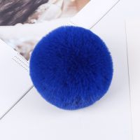 Pompom 6CM ขนกระต่าย Rex ผ้ากำมะหยี่ลูกบอลลูกไม้สำหรับเด็กทารกปะติดวัสดุกระเป๋าผมเด็กอุปกรณ์เสริมพวงกุญแจขนปุย DIY