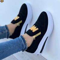 ☊ Woman Leisure Work Shoes Shock-absorbing Solid Color Sneakers