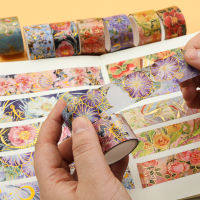 5 Rolls Floral Washi Tape Set Gold Foil Masking Tape Vintage Decorative Adhesive Tape For Stickers Scrapbooking Diary Gifts