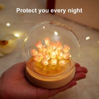 Handmade Tulip Night Light Diy Materials Heat-shrinkable Film Decorations Home Decorations Fine Gifts Ambient Light Night Lights