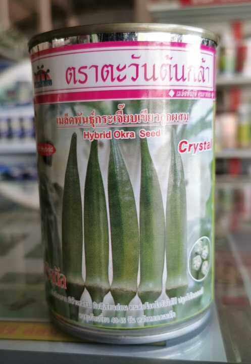 เมล็ดพันธุ์กระเจี๊ยบเขียว-ครีสตัล-ตะวันต้นกล้า-ขนาด-100-กรัม