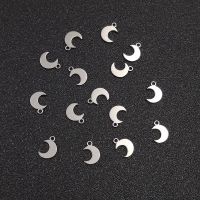 [Hot K] 30ชิ้น/ล็อต Moon Charms 100% สแตนเลส DIY ต่างหูสร้อยข้อมือเครื่องประดับขนาดเล็กจี้หาทำอุปกรณ์เสริมวัสดุ