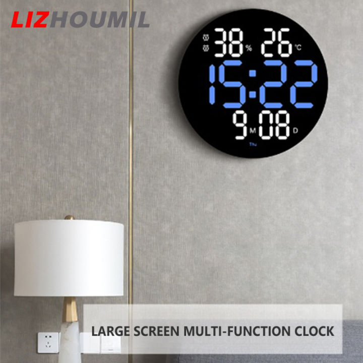 lizhoumil-นาฬิกานาฬิกาปลุกดิจิตอล-led-10นิ้ว-นาฬิกาอิเล็กทรอนิกส์2สีสุดสร้างสรรค์สำหรับตกแต่งสำหรับห้องนั่งเล่น