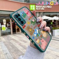 Jjlingji เคสสำหรับ OPPO Reno 5 Reno 5 Pro Reno 5K 5G เคส X3 Lite ลายสัตว์ขอบสี่เหลี่ยมด้านข้างบางดีไซน์ใหม่กันกระแทกเคสมือถือแข็งปลอกซิลิโคนคลุมทั้งหมดเคสนิ่มป้องกันกล้อง