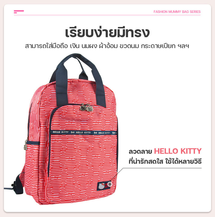 hello-kitty-bag-กระเป๋าใส่นม-กระเป๋าสะพายหลังกระเป๋า-กระเป๋าสะพายผชกระเป๋าคุณแม่-กระเป๋าเตรียมคลอด-กระเป๋าแม่ลูกอ่อนกระเป๋าใส่ของเด็ก-น่ารัก