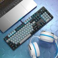 Magegee Mk-Storm Mechanical Gaming คีย์บอร์ดเล่นเกม 2021 สีฟ้า สีแดง 104 ปุ่มมีไฟ Led สําหรับเล่นเกม