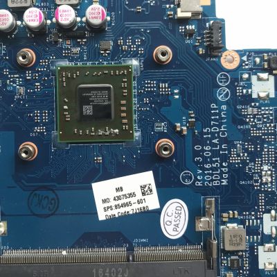 For HP 15-BA Series Laptop Motherboard With A6-7310 CPU 854965-601 854965-501 BDL51 LA-D711P REV:3.0 MB 100 Tested Fast Ship