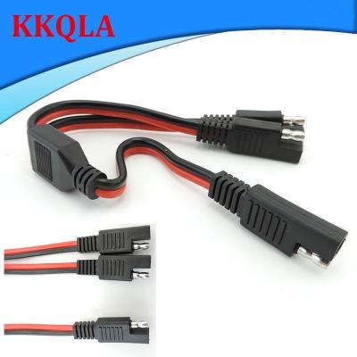 QKKQLA 14AWG 20A 1 SAE to 2 SAE Power cable Extension Solar Panel system Car Battery connector Splitter Quick Disconnect Plug