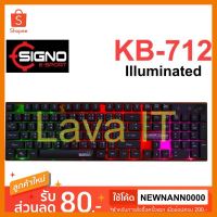 สินค้าขายดี!!! KEYBOARD (คีย์บอร์ด) SIGNO รุ่น KB-712m (ILLUMINATED) Warranty - 1 year ที่ชาร์จ แท็บเล็ต ไร้สาย เสียง หูฟัง เคส ลำโพง Wireless Bluetooth โทรศัพท์ USB ปลั๊ก เมาท์ HDMI สายคอมพิวเตอร์