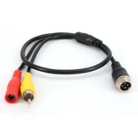 GX12 Aviation Head 4 Pin Female / Male to AV DC Cable Rca Video Audio Power Cable For Car Monitor Camera DVR Connection Line