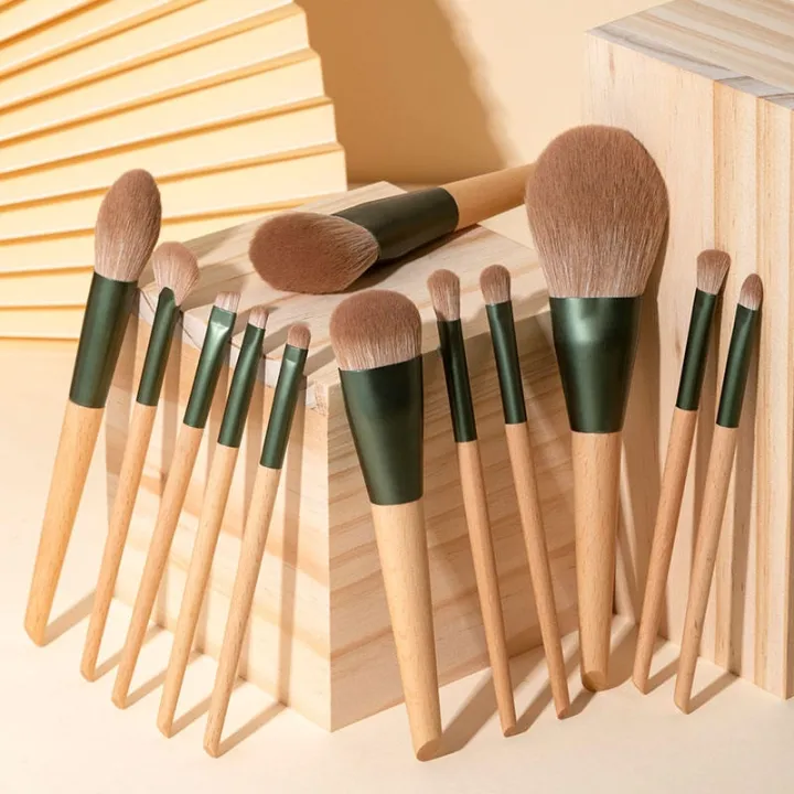 high-end-original-green-radish-cangzhou-12pcs-makeup-brush-set-complete-storage-bag-bucket-loose-powder-foundation-blush-eyeshadow-brush-super-soft