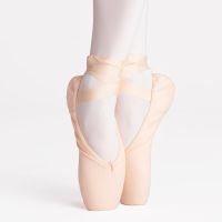 Professional Girls Ballet Shoes Flesh SatinCanvas Ballet Pointe Shoes