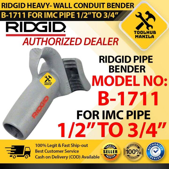 RIDGID Pipe Bender B1711 HeavyWall Conduit Bender B1711 (1/2" 3/4