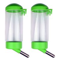 2X Pet Water Bottle Hanging No Drip Chew Proof 400Ml for Puppy Cat Rabbit Small Animals, Feeding Water (Random Color)