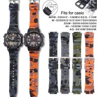 peroyeh Camo 18mm Rubber Watch Strap for Casio SGW-300H W-735H AE-1200 AQ-S810W W215 MRW-200H AEQ110W Watch Band Silicone Wrist Bracelet