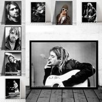 Kurt Cobain ภาพวาดผ้าใบ-Rock Music Band Singer Star Wall Art โปสเตอร์พิมพ์สำหรับตกแต่งห้องนั่งเล่น