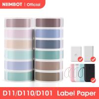 Niimbot สติกเกอร์ติดฉลากความร้อนขนาดเล็กกันน้ำกันน้ำมันฉลากสำหรับพิมพ์ไม่มีกาวทนต่อรอยขีดข่วน D101 D11 D110 S67สติกเกอร์