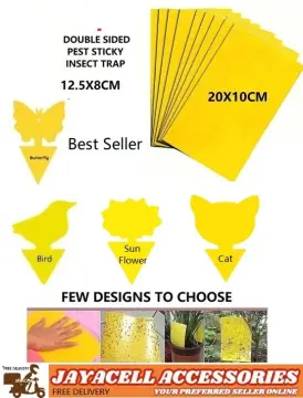 20pcs Sticky Trap,fruit Fly And Gnat Trap Yellow Sticky Bug Traps For Indoor/outdoor  Use Insect Cat