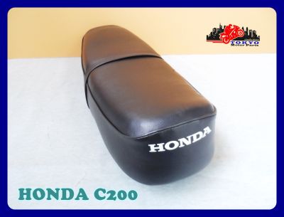 HONDA C200 DOUBLE SEAT COMPLETE "BLACK" // เบาะ เบาะมอเตอร์ไซค์ หนังพีวีซี สีดำ สินค้าคุณภาพดี