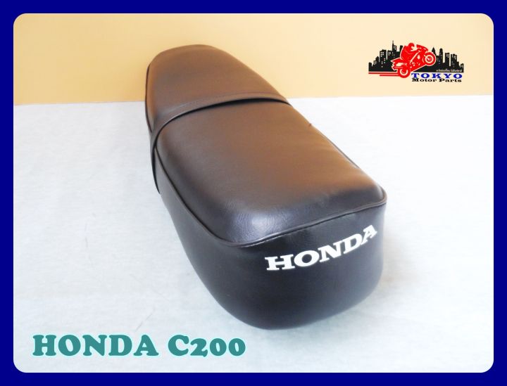 honda-c200-double-seat-complete-black-เบาะ-เบาะมอเตอร์ไซค์-หนังพีวีซี-สีดำ-สินค้าคุณภาพดี