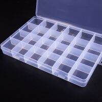 24 Compartments Plastic Box Case Jewelry Bead Storage Container Craft Organizer