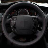 DIY Black Faux Leather Car Accessories Steering Wheel Cover For Citroen C5 2008 2009 2010 2011 2012 2013 2014 2015 2016 2017 Steering Wheels Accessori