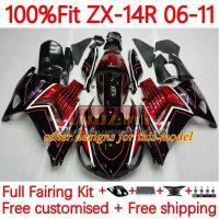 กรอบ OEM สำหรับ KAWASAKI NINJA ZX-14R สีเขียว ZX14R สต็อก2006 2007 2008 2009 2010 2011 ZX 14 14R 06 07 08 09 10 11 78No เครื่องบิน10