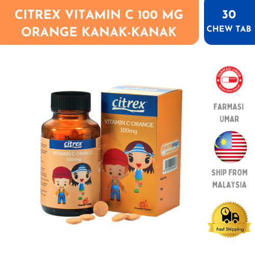 CITREX VITAMIN C PERISA ORANGE KANAK-KANAK 100MG 30 CHEWABLE TABLETS ...