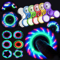 6สี Creative LED Light Luminous Fidget Spinner เปลี่ยน Hand Spinner Golw In The Dark ความเครียดบรรเทาของเล่นสำหรับเด็ก