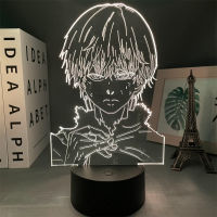 Tokyo Ghoul Ken Kaneki 3d Lamp for Bedroom Decor Nightlight Cool Birthday Gift Acrylic Led Night Light Anime Tokyo Ghoul