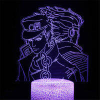 JOJO อะนิเมะตัวเลข Bruno Night ไฟ3D Led โคมไฟ Action Figures Kujo Jotaro เด็กคริสต์มาสของเล่นของขวัญตกแต่งห้องที่มีสีสัน Figma