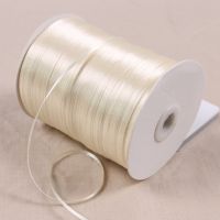 1/8" 3mm  Satin Ribbon for packing and bow &amp; Garment Accessories 20y/lot 08 Beige Gift Wrapping  Bags