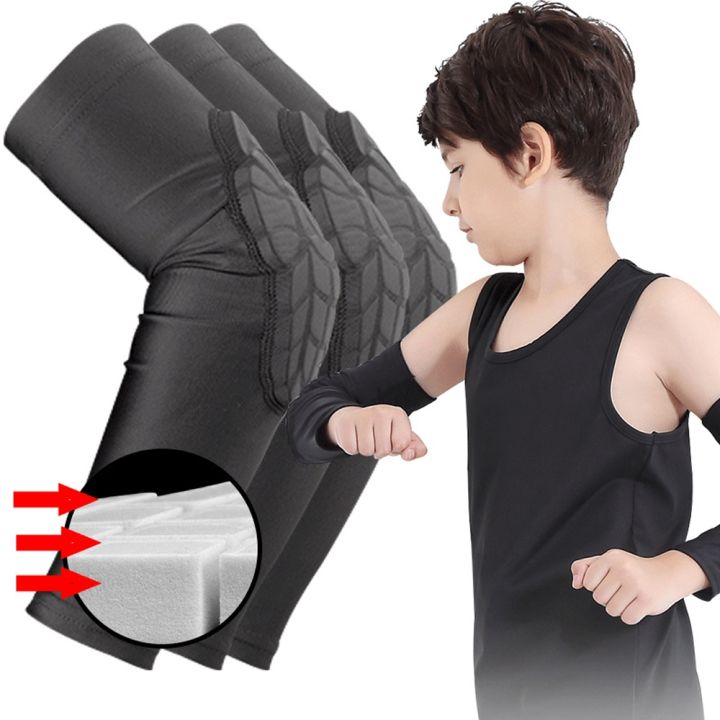 1pcs-kids-youth-5-15-years-sports-honeycomb-compression-knee-pad-elbow-pads-guards-protective-gear-for-basketball-football