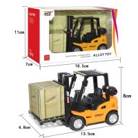 Diecast Replica Forklift Truck Model Car Toy Effect Pull Back Function 3-Height Adjustable For Kids Gifts Collection Deco