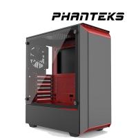 Phanteks Case Eclipse P300 Black Red Tempered Glass