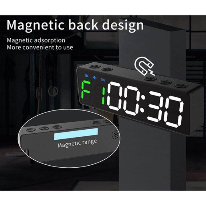 portable-gym-timer-interval-timer-workout-fitness-clock-countdown-up-stopwatch-magnetic-amp-usb-rechargeable