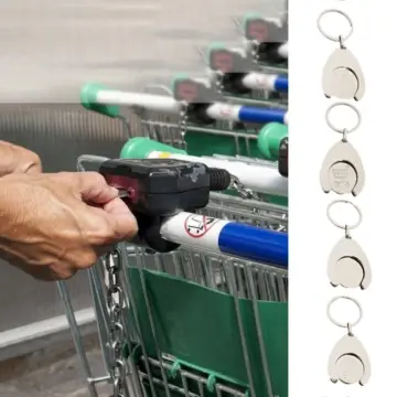 Metal Aluminum Alloy Key Ring Shopping Trolley Tokens Key Ring Holder  Keychain