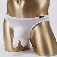 【hot】㍿۞ Silk T-back Thongs Man Elephant G-string Soft Briefs Men Underpants Seamless Panties Male