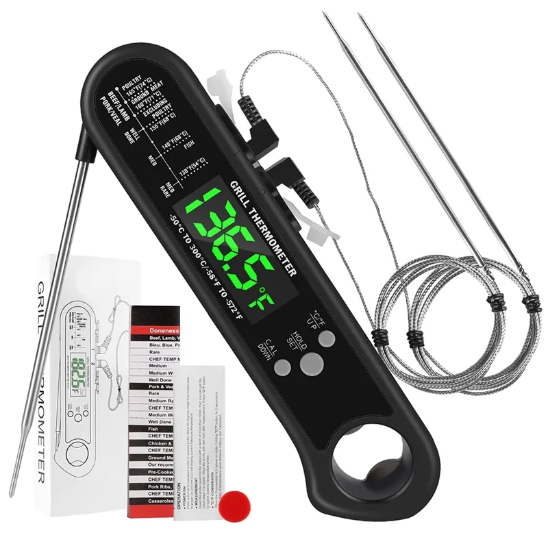 Meat Thermometer, 2 in 1 Meat Thermometer Instant Read, Digital Food  Thermometer with Alarm Function Backlight for Cooking, Grilling, Smoking,  Frying, Baking - China Meat Thermometer and Thermometer Fork price