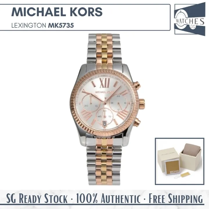 SG LOCAL) Michael Kors MK5735 Lexington Chronograph Stainless Steel Unisex  Watch | Lazada Singapore