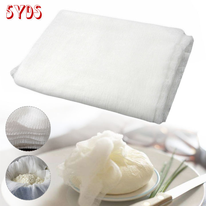 Yufei 5 Yards Food Grade Cotton Cheese Cloth Butter Straining Draining  Muslin Gauze