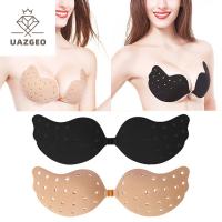 UAZGEO นำกลับมาใช้ใหม่ได้ สติกเกอร์ โล่เต้านม ซิลิโคน bralette เปลือย เกาะอก ผู้หญิง แผ่นรองหัวนม ไร้สาย บราดันทรง สติกเกอร์หัวนม ที่ครอบหัวนม Pasties