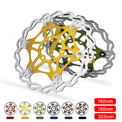 หอยทากจักรยานเสือภูเขา MTB DH 6นิ้ว160มิลลิเมตร180มิลลิเมตร203มิลลิเมตรลอยลอยดิสก์เบรกโรเตอร์ขี่จักรยานจักรยานใบพัด