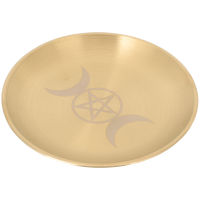 Leetshop Pentagram Plate Decorative Metal Tarot พิธีเก็บเทียน