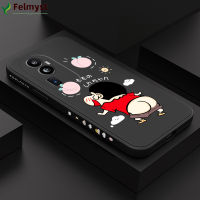 เคสสำหรับ OPPO Reno10 Pro + 5G เคสมือถือใหม่ลายการ์ตูน Crayon Shin-Chan ดีไซน์โทรศัพท์ดีไซน์ด้านข้างรูปแบบขอบสี่เหลี่ยมของเหลวปลอกซิลิโคนคลุมทั้งหมดเคสป้องกันทนแรงกระแทกกล้อง