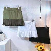 ❣ Summer new golf ladies short skirt slim fit stitching chiffon pleated skirt