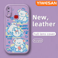 YIWESAN เคส M11ลาย A11 M01s A10s ปลอกสำหรับ Samsung,เคสโทรศัพท์ลายการ์ตูนน้อยน่ารักสีขาวสุนัขดีไซน์ใหม่นุ่มหนังฝาปิดด้านหลังเลนส์เต็มรูปแบบเคสป้องกันกล้องเคสกันกระแทก