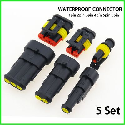2set 5set Waterproof 1/2/3/4/5/6 Pin Way Seal Quad Bike 12A IP68 Electrical Automotive Wire Connector Plug Terminals Truck Car