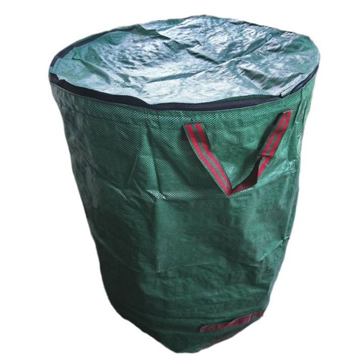 1-piece-reusable-leaf-sack-foldable-garden-garbage-waste-collection-container-storage-bag-300l